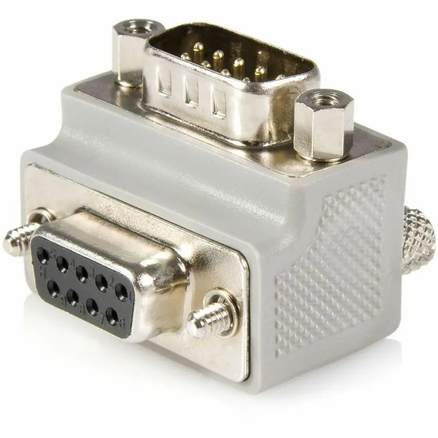 StarTech.com GC99MFRA1 Right Angle DB9 to DB9 Serial Cable Adapter - Male to Female
