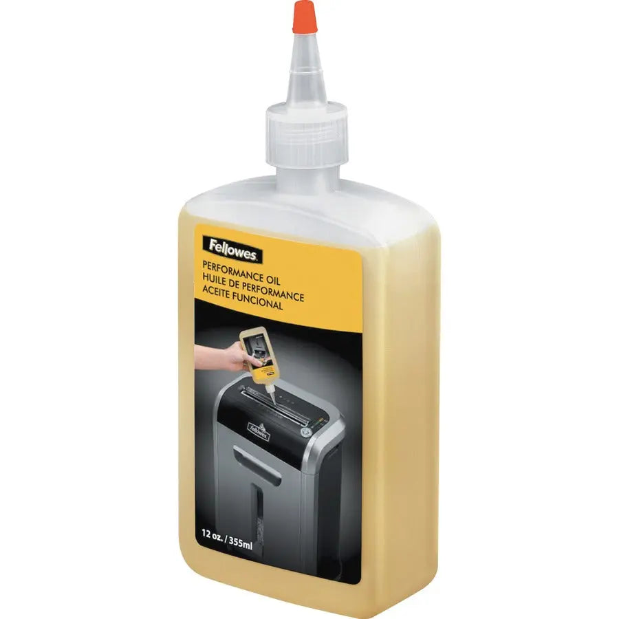 Fellowes Powershred® Shredder Oil - 12 oz. bottle for cross-cut and micro-cut shredders