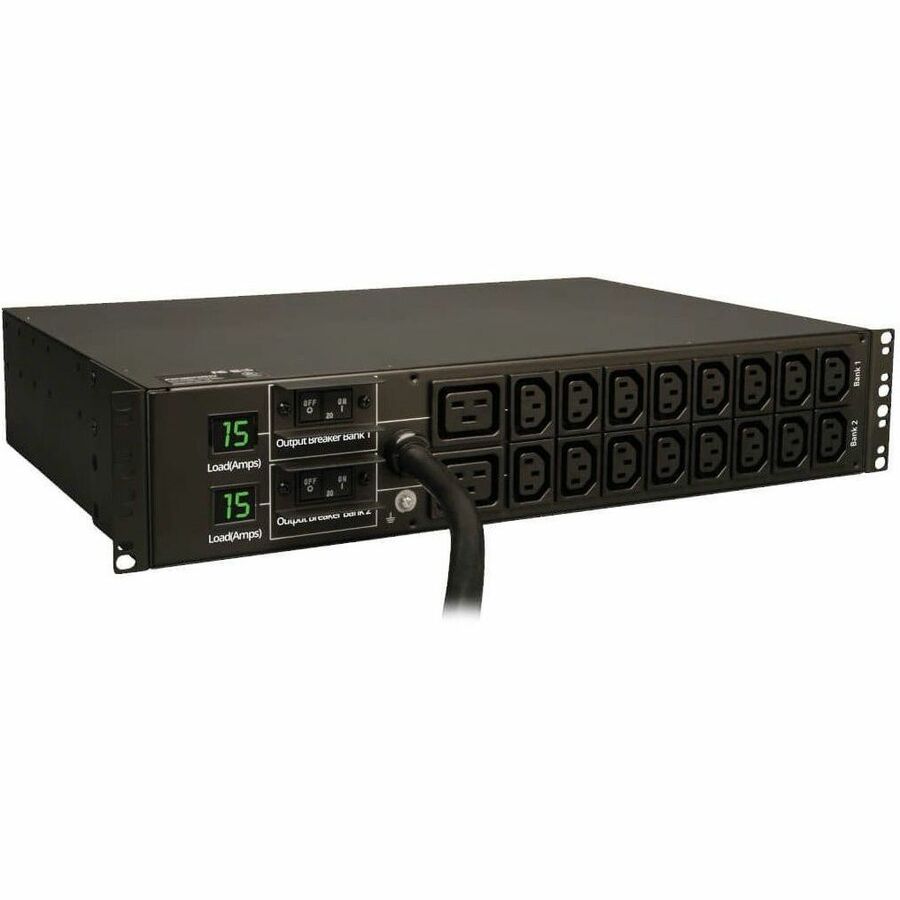 Eaton Tripp Lite PDUMH30HV 30A Metered Rack PDU, 18 Outlets, 208/240V, 2U Horizontal Mount
