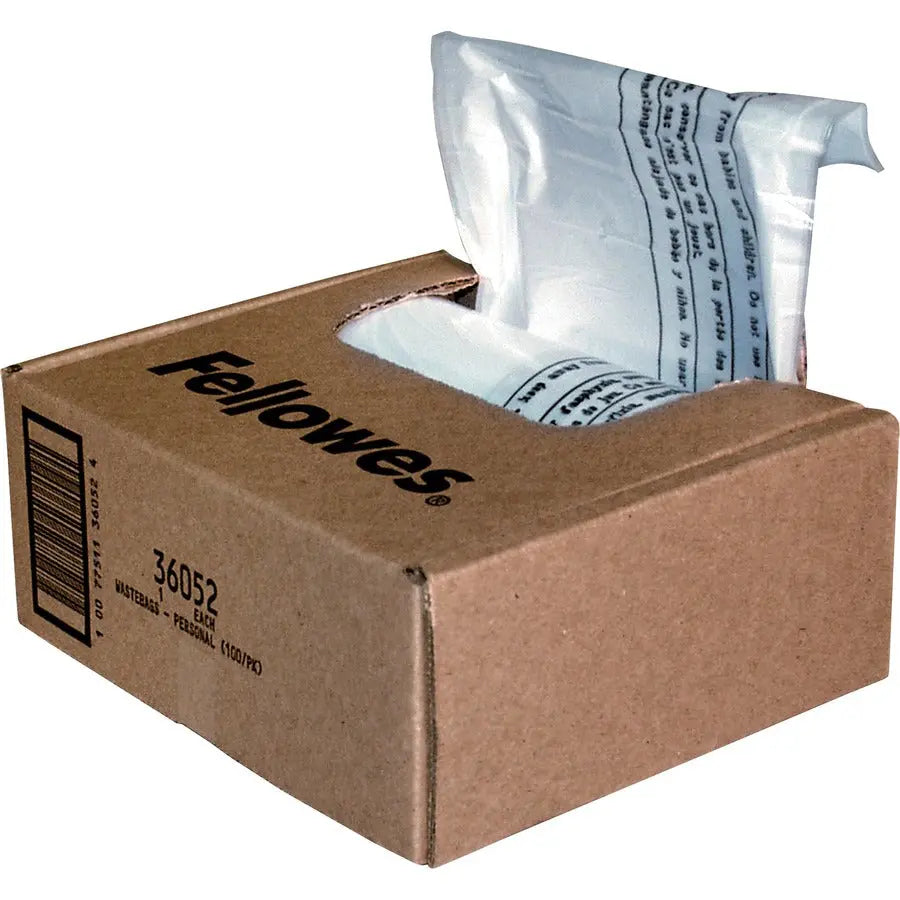Fellowes Office Shredder Waste Bags for Small Office/Home Use - Model 36052