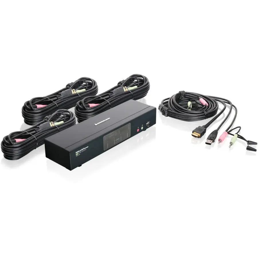 IOGEAR MiniView 4-Port HDMI Multimedia KVM Switch with Audio and USB Hub GCS1794