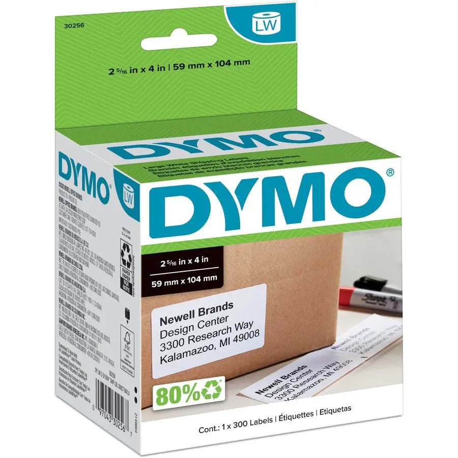 Dymo LabelWriter Large Shipping Labels – 30256 White Roll for Dymo LabelWriter 450 Series