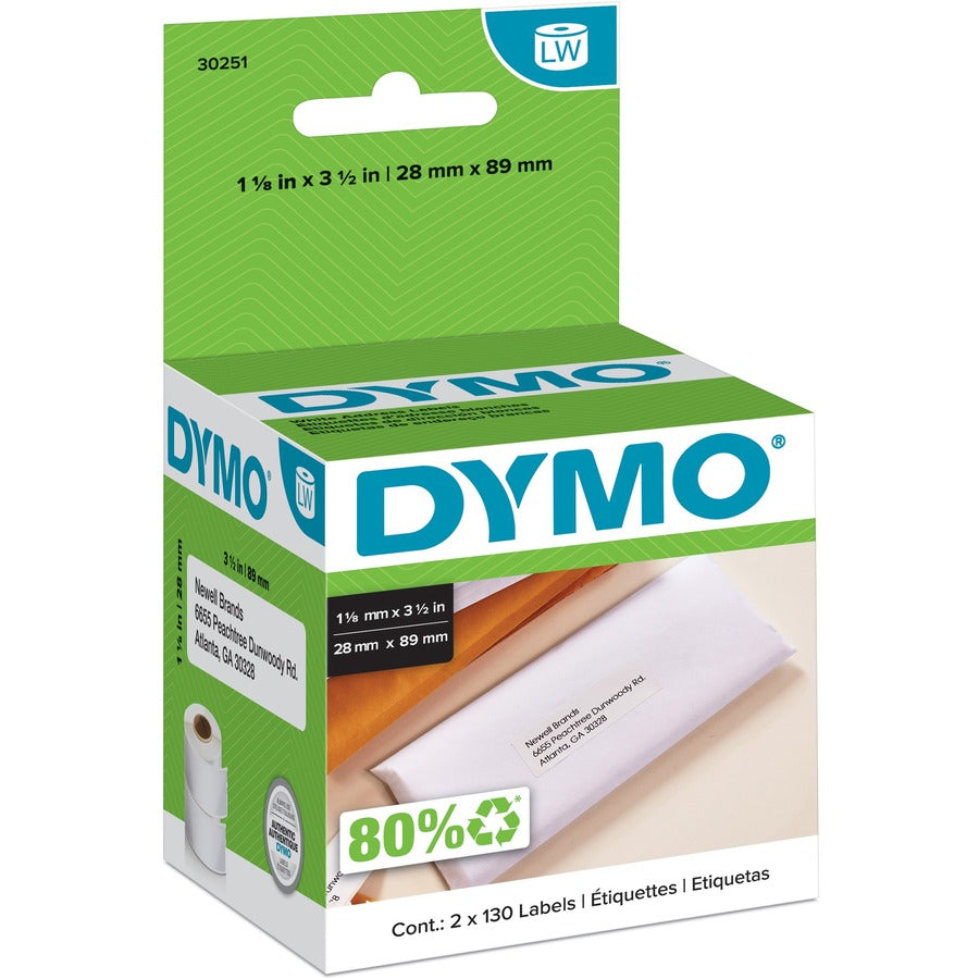 Dymo White Address Labels - Compatible with LabelWriter and Seiko Printers, 1 Box