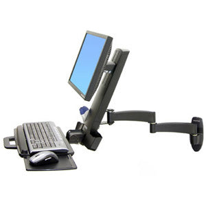 Ergotron 200 Telescoping Combo Arm - Adjustable Wall Mount for 24-Inch Monitors and Devices
