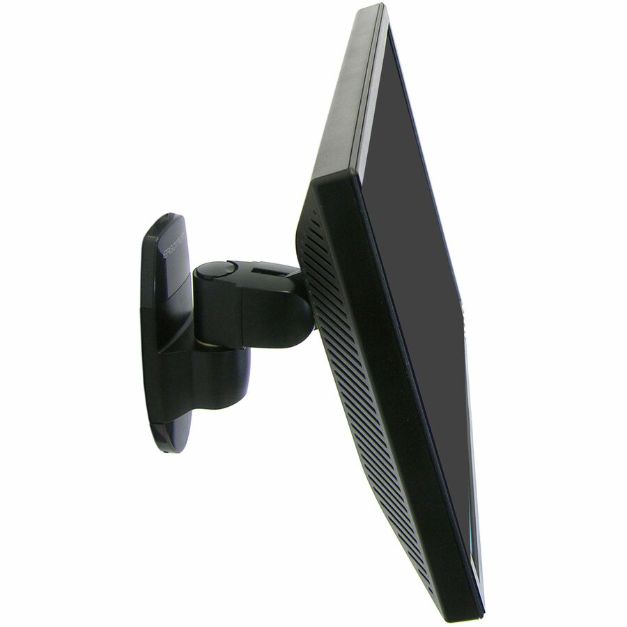 Ergotron 200 Series Wall Monitor Pivot with Tilt and Pan - Compatible with VESA 75 x 75, Black