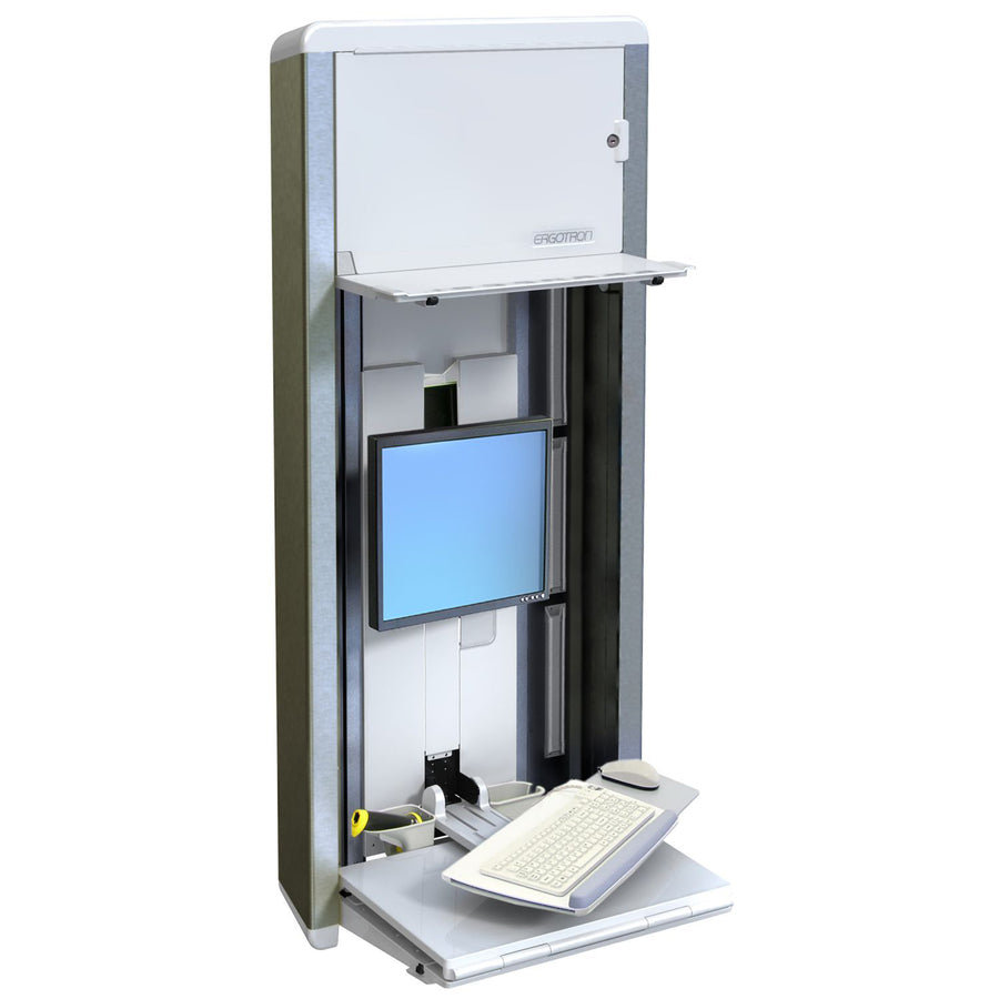 Ergotron StyleView 60-595-062 VL Enclosure – Compact Wall-Mount Computer Cabinet with Height Adjustment and Cable Management