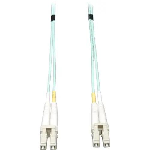 Eaton Tripp Lite Series 10Gb Duplex OM3 Aqua Fiber Patch Cable, 50 Feet by Eaton Corporation