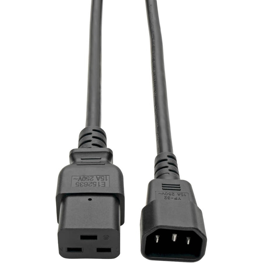 Eaton Corporation Tripp Lite P047-004 Heavy Duty C19 to C14 Power Cable, 4 ft. Black