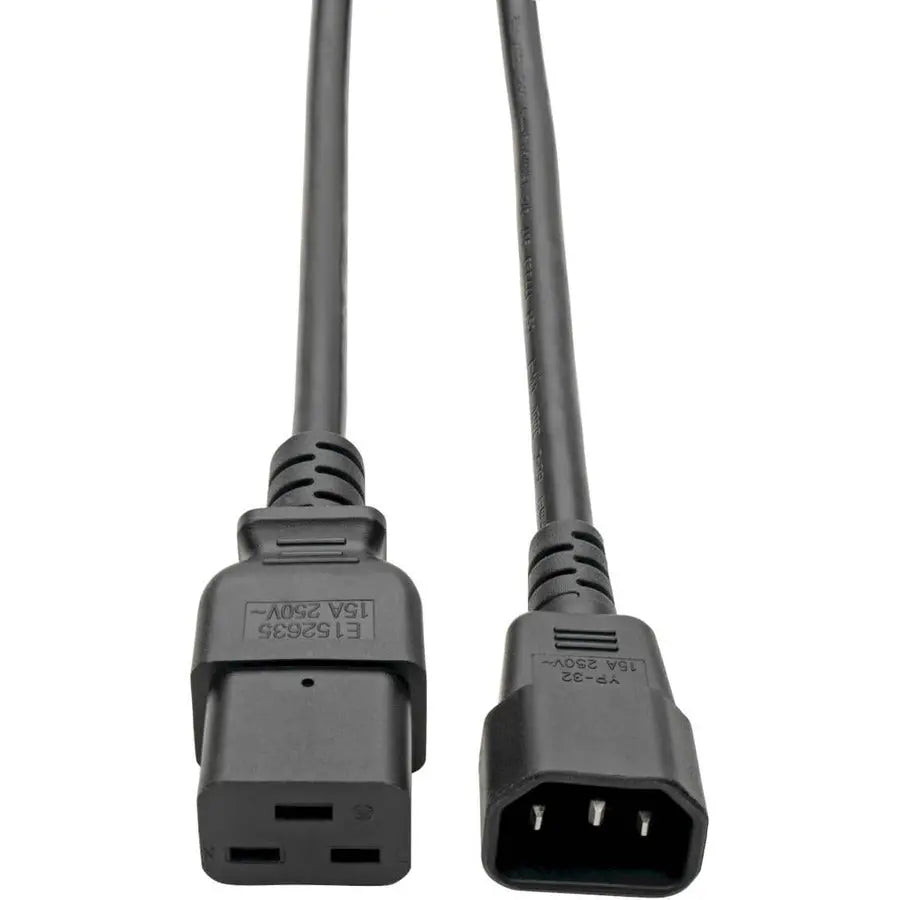 Eaton Corporation Tripp Lite P047-006 Power Cord C19 to C14, 6 ft Heavy-Duty 15A 250V Black