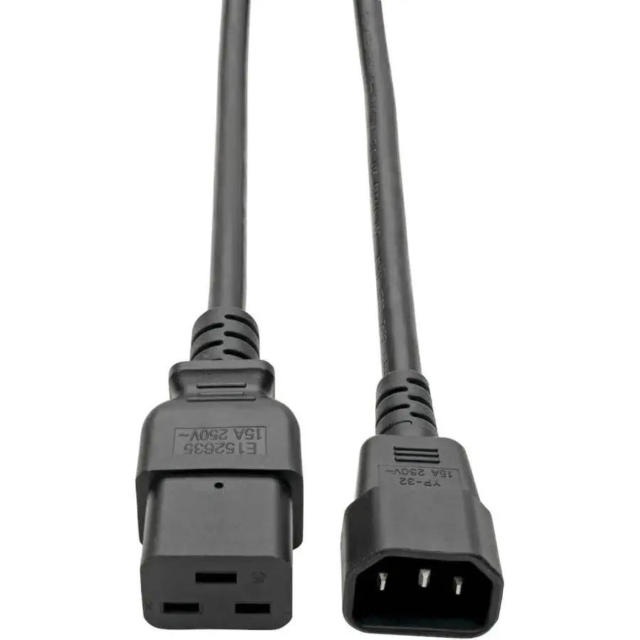 Eaton Corporation Tripp Lite P047-006 Power Cord C19 to C14, 6 ft Heavy-Duty 15A 250V Black by Eaton Corporation