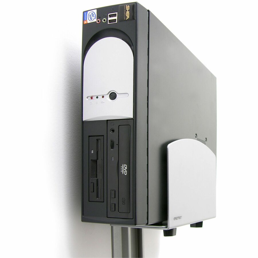 Ergotron Vertical Universal CPU Holder - Wall Mountable Steel Computer Mount for Workstations