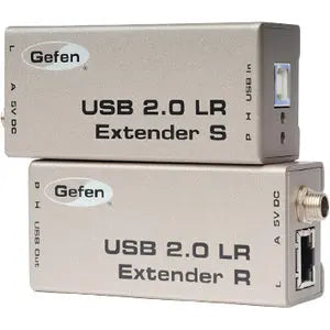Gefen EXT-USB2.0-LR USB Extender – 330 ft Range, 480 Mbps Speed, Plug-and-Play, Supports USB Peripherals, CAT5/5e/6 Cable, Windows, MacOS, Linux Compatible