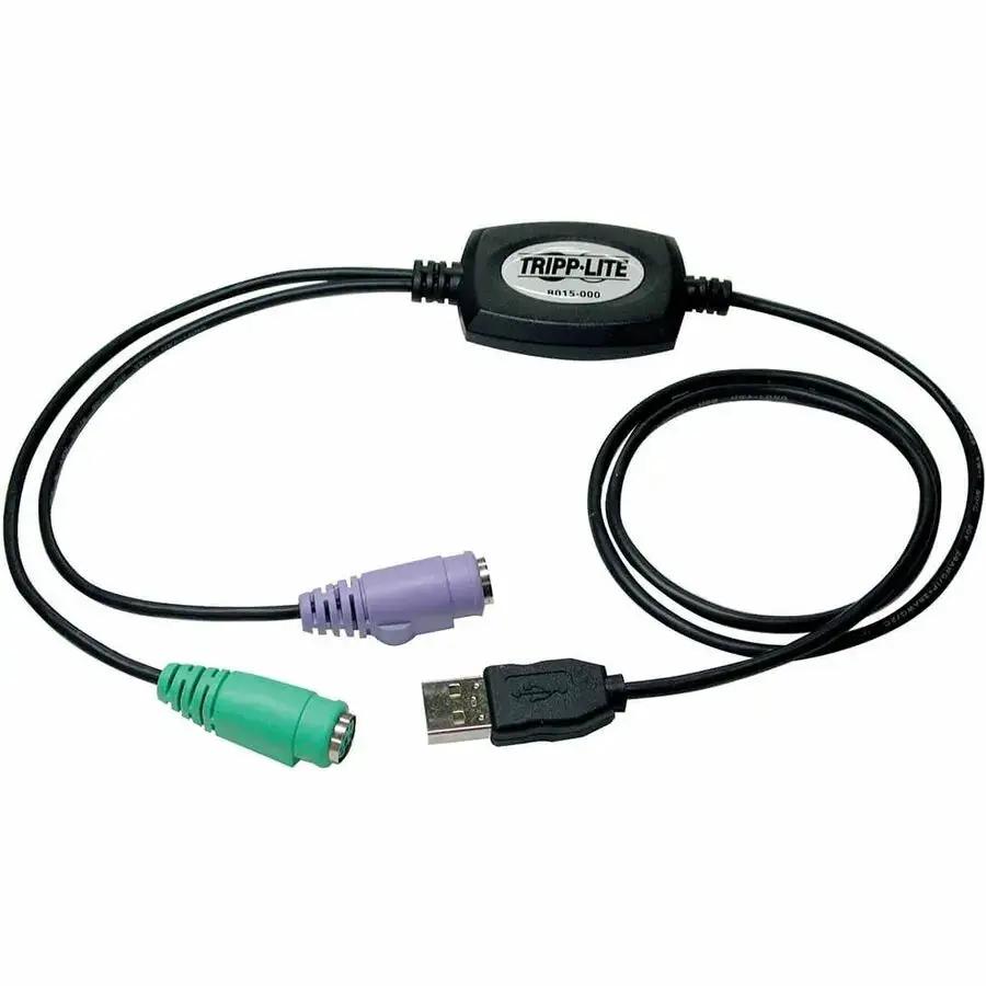 Eaton Corporation Tripp Lite B015-000 USB to PS/2 Adapter - Compact Plug-and-Play Data Transfer Cable by Eaton Corporation