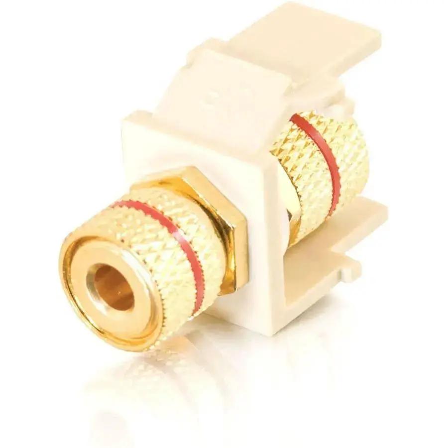 C2G Legrand Group 28740 Ivory Snap-In Red Banana Jack F/F Keystone Insert Module for Audio Applications by Legrand Group