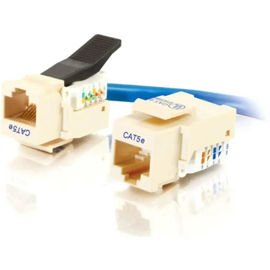C2G Cat5e RJ45 UTP Toolless Keystone Jack - Ivory by Legrand Group