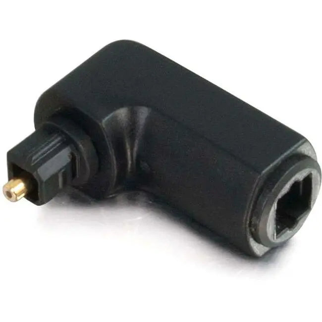 C2G Velocity Right Angle TOSLINK Port Saver Adapter - Durable Fiber Optic Audio Connection
