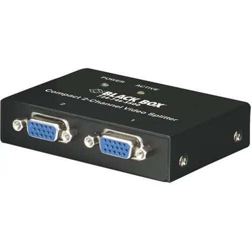 Black Box AC1056A-2 2-Channel Compact VGA Video Splitter with Source Switching and 1920x1440 Support