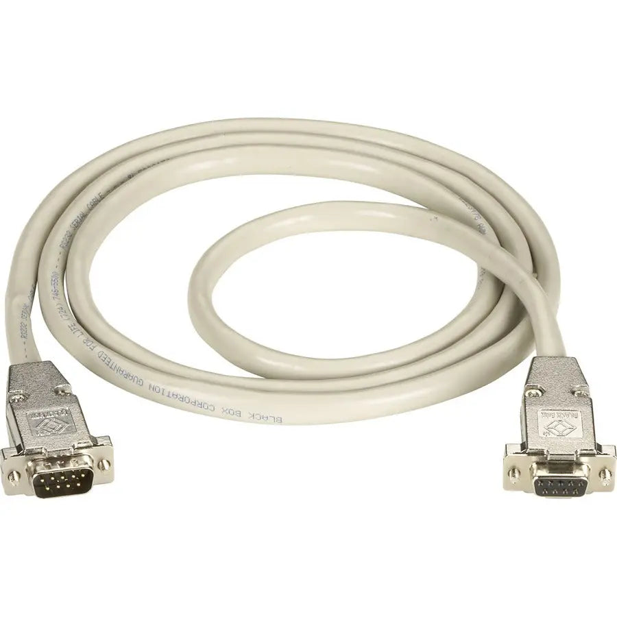 Black Box EDN12H-0005-MF RS232 Shielded Cable with Metal Hood, 5 ft
