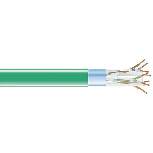Black Box Corporation Cat6 Plenum Rated Network Cable - 1000 ft Green Bulk Cable with Shielding