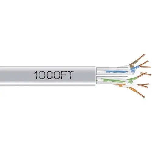 Black Box EYN876A-PB-1000 Cat6 550-MHz Solid Bulk Ethernet Cable, 1000 ft, Gray