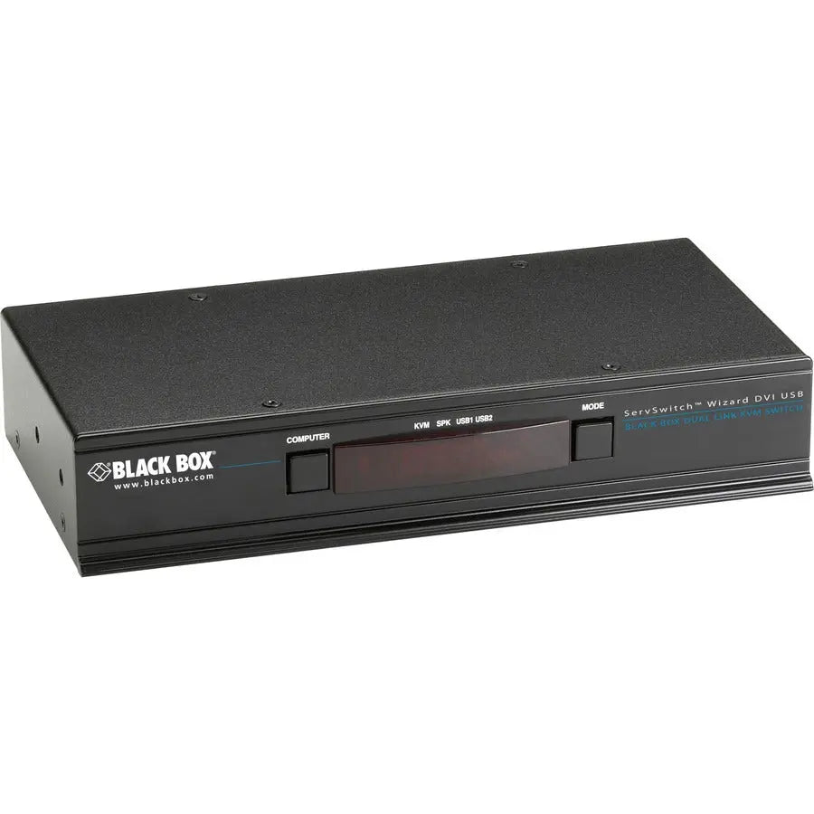 Black Box ServSwitch Wizard DVI Dual-Link USB KVM Switch (Model KV2004A), 4-Port or 8-Port Desktop Console
