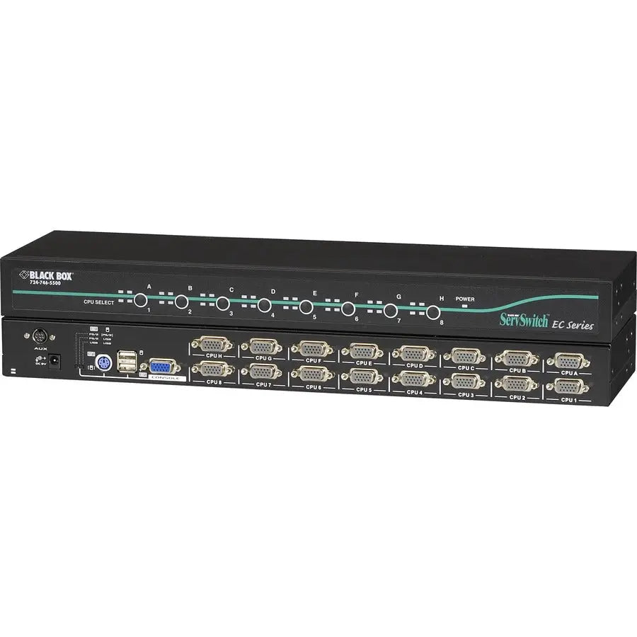 Black Box EC Series 16-Port KVM Switch for PS/2 & USB Servers - Rack Mountable 1U