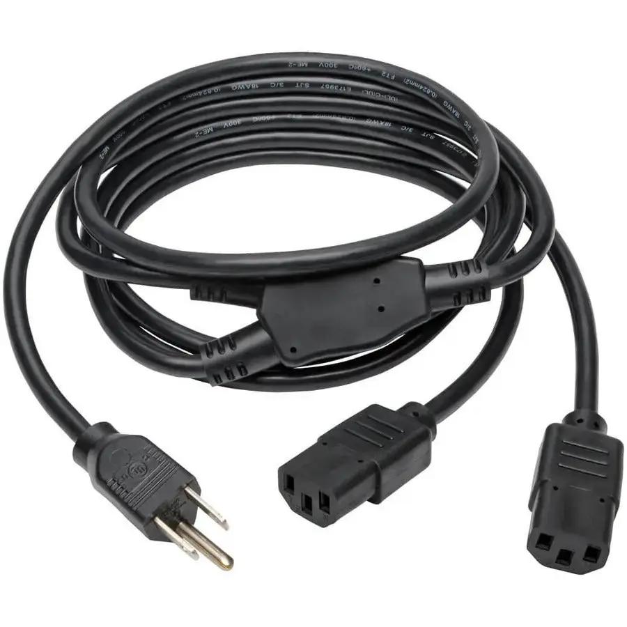 Eaton Corporation Tripp Lite P006-006-2 Y Splitter Power Cable for Computers, 6 ft, Black by Eaton Corporation