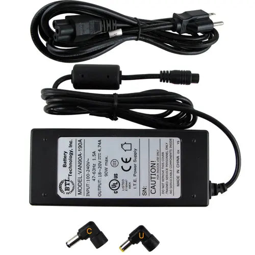 BTI 90W AC Adapter for Acer Notebook – 19V, 4.70A, Up to 90W Power Supply with Tips