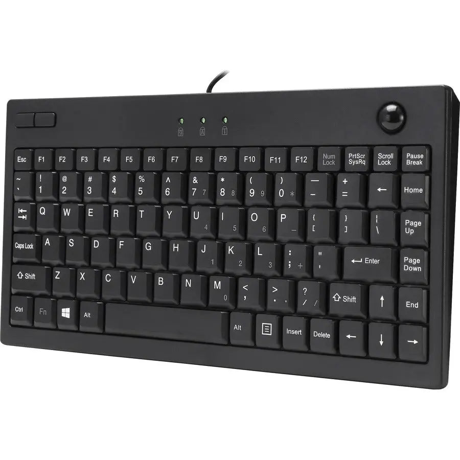 Adesso AKB-310UB Mini Trackball Keyboard with Built-in Optical Trackball and Quiet Membrane Keys