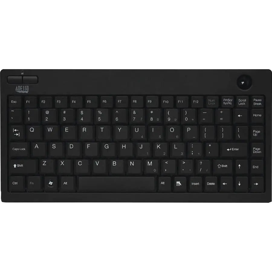 Adesso WKB-3100UB Wireless Mini Trackball Keyboard for Compact and Mobile Workspaces