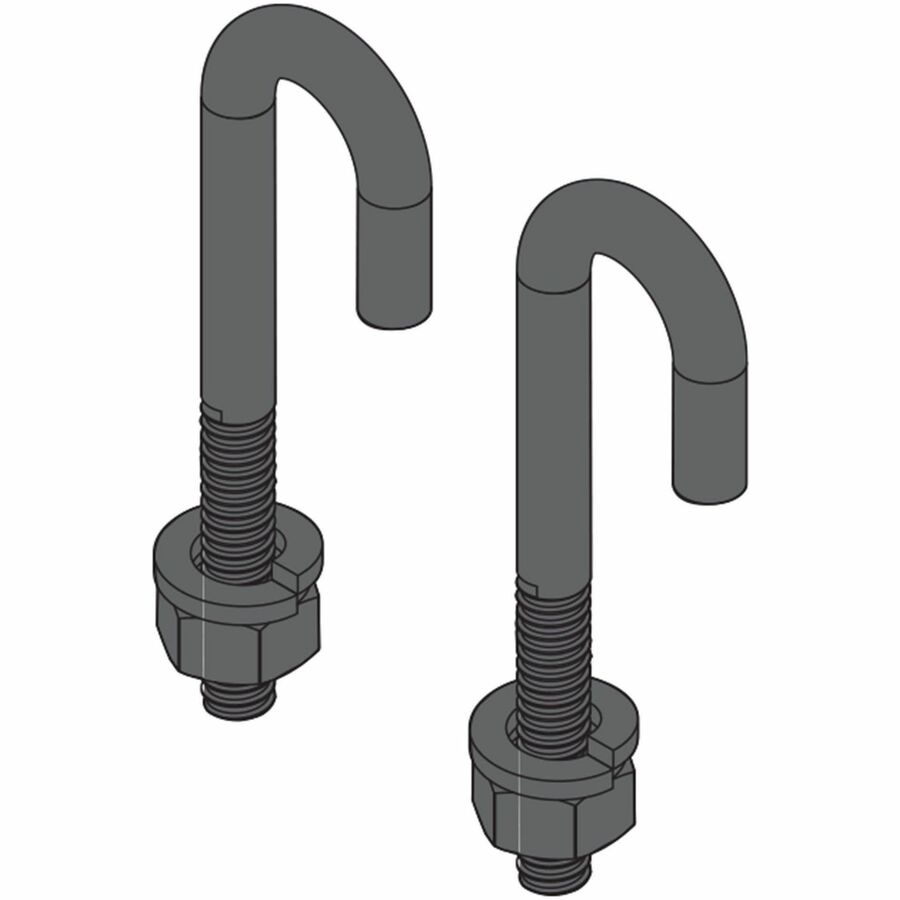 Legrand Group Middle Atlantic CLH-JBOLT 5/16 Inch Cable Ladder J-Bolt with Nuts - 2 Pack