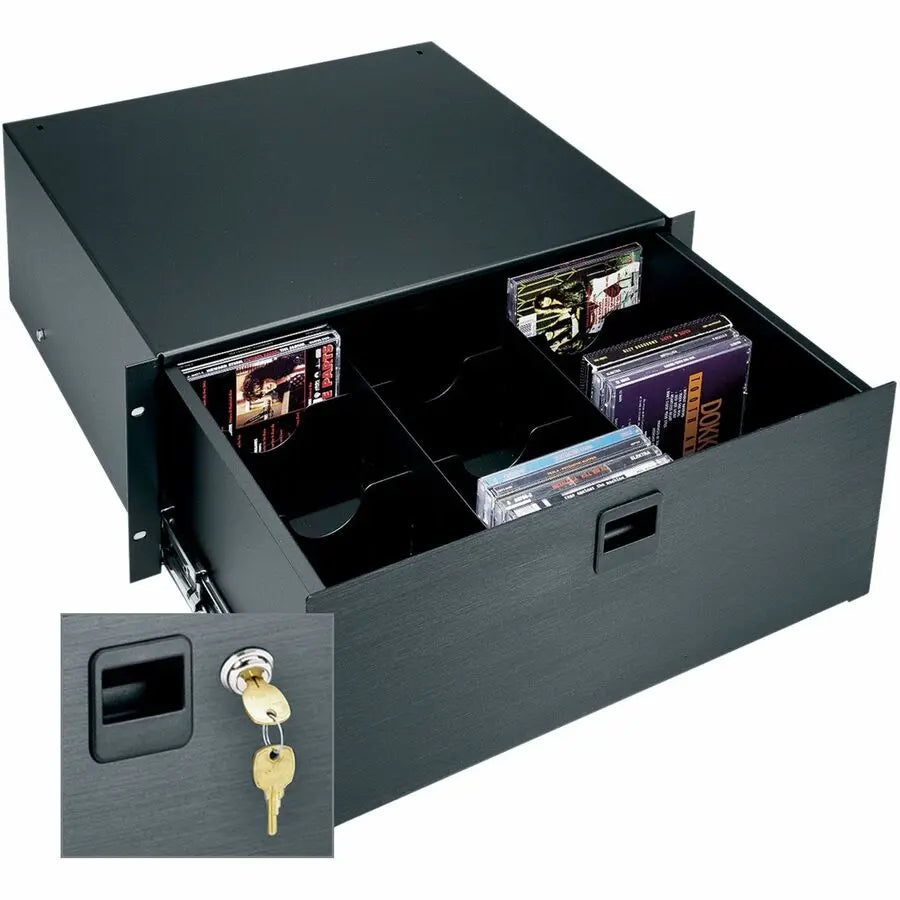 Middle Atlantic D4LK 4RU Heavy-Duty Locking Rack Drawer with Cable Management