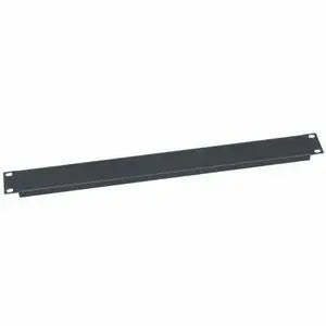 Middle Atlantic EB1 1U Steel Flanged Blank Panel with Flat Black Powder Coat