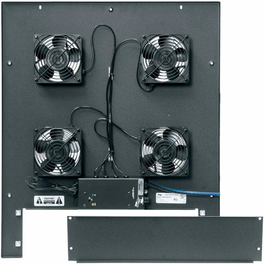 Legrand Group MW-4QFT-FC Middle Atlantic Fan Top for WR, WRK, MRK, VRK, VMRK, and DRK Series Racks - 220 CFM, 4-inch Fans with Proportional Speed Controller