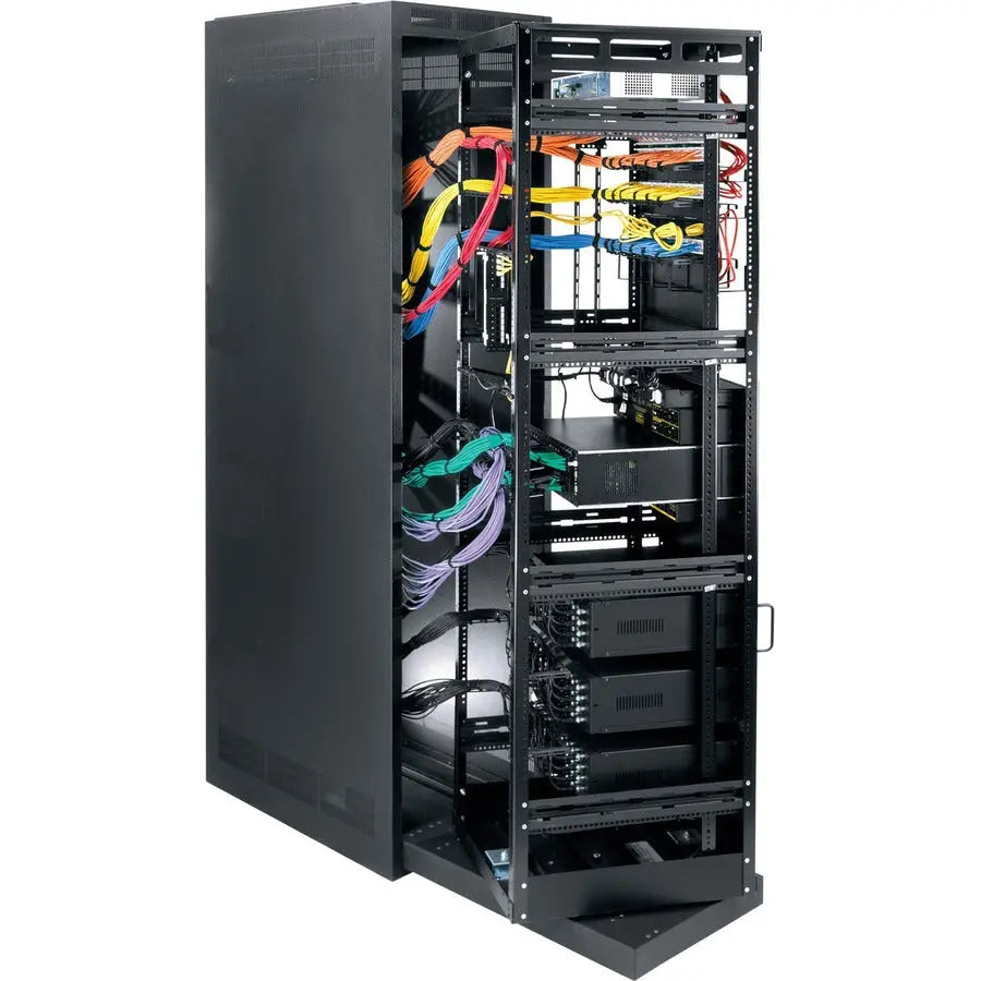 Middle Atlantic WR Series WR-44-42 Roll Out Rotating Rack Enclosure - 44U, 19-Inch Width, Black Steel Cabinet