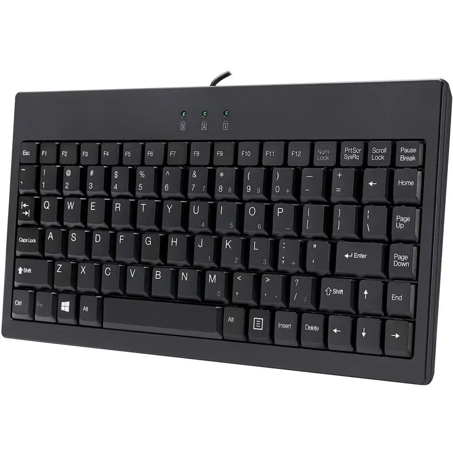 Adesso AKB-110B Compact Mini Keyboard with Numeric Keypad and LED Indicators