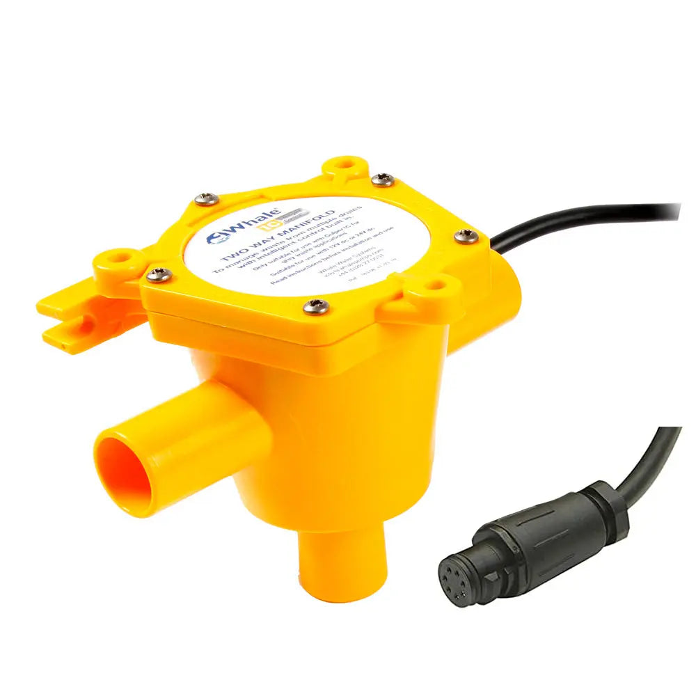 Whale Marine 2-Way Waste Manifold with 12ft Cable and 3/4-Inch Ports