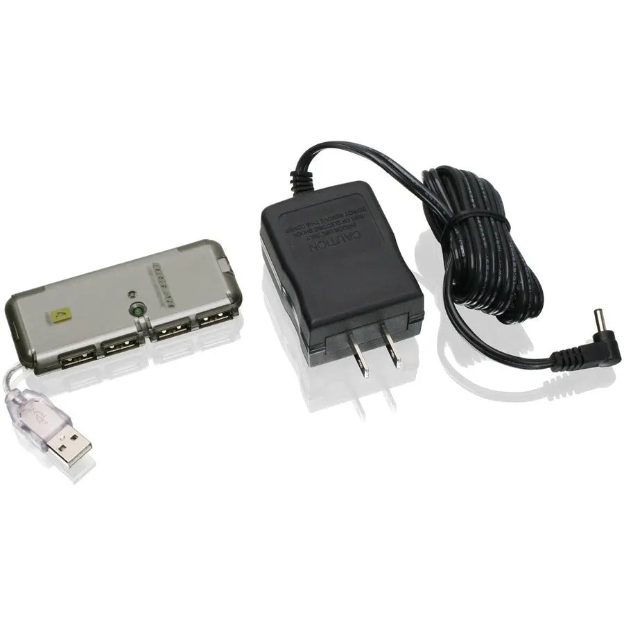 IOGEAR MicroHub GUH274 4-Port USB 2.0 Hub – Compact External USB Hub with Overcurrent Protection and High-Speed Data Transfer