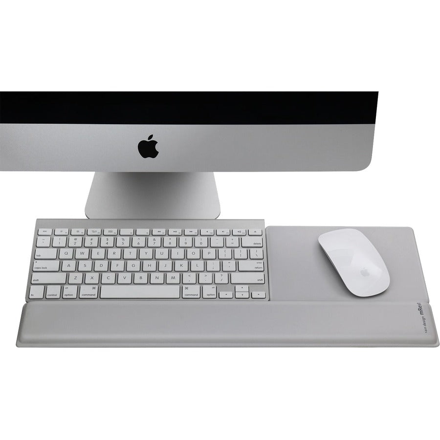 Rain Design mRest Gel Wrist Rest and Optical Mouse Pad, Silver, Part 10013