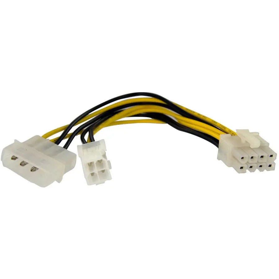 StarTech.com 6in 4-Pin to 8-Pin EPS Power Adapter with LP4 Female/Male - EPS48ADAP