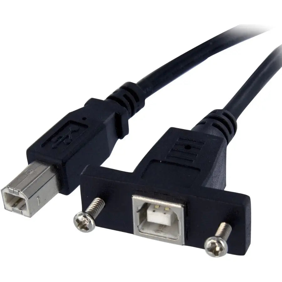 StarTech.com 1 ft Panel Mount USB B to B Data Transfer Cable - F/M