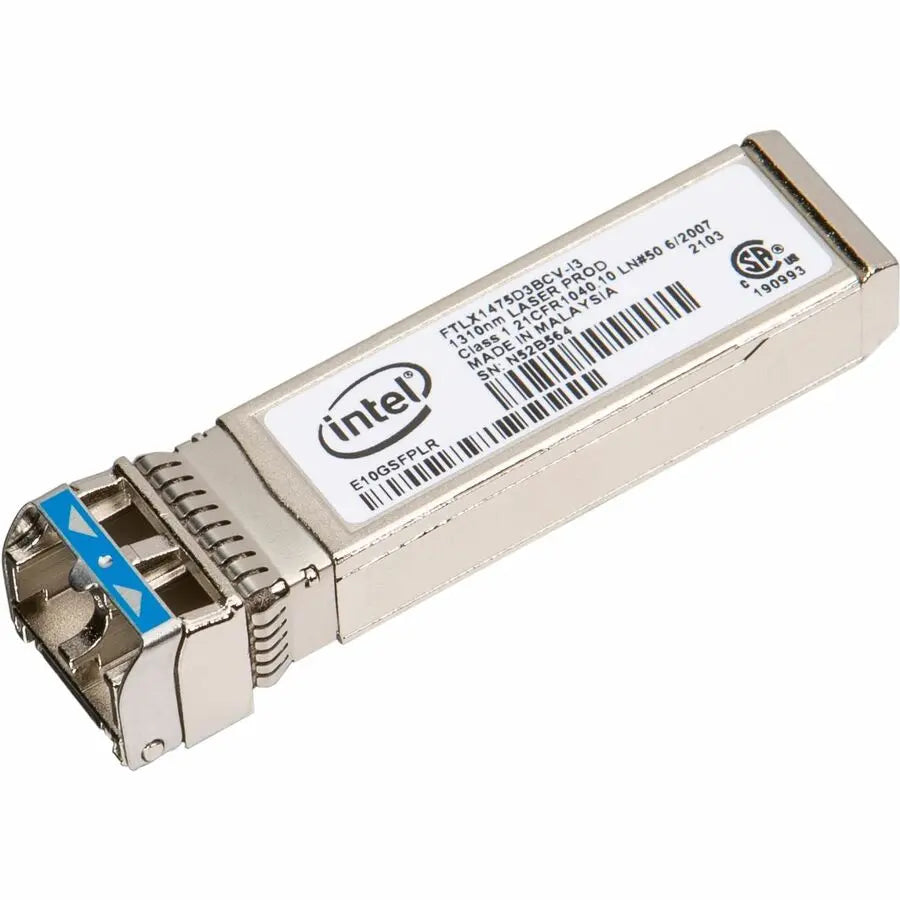 Intel® Ethernet SFP+ LR Optics (Part Number: E10GSFPLR) for 10GbE Long-Range Fiber Connectivity
