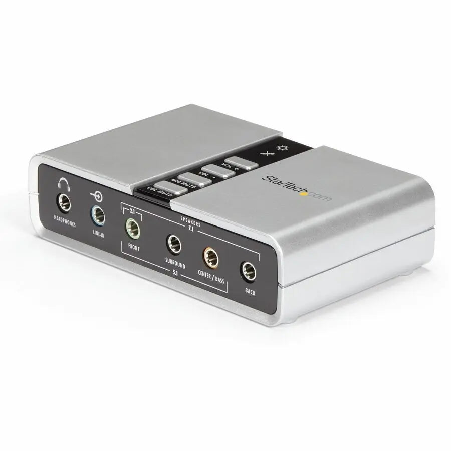 StarTech.com 7.1 USB Audio Adapter External Sound Card with Dual Microphone Inputs and Optical Pass-Through
