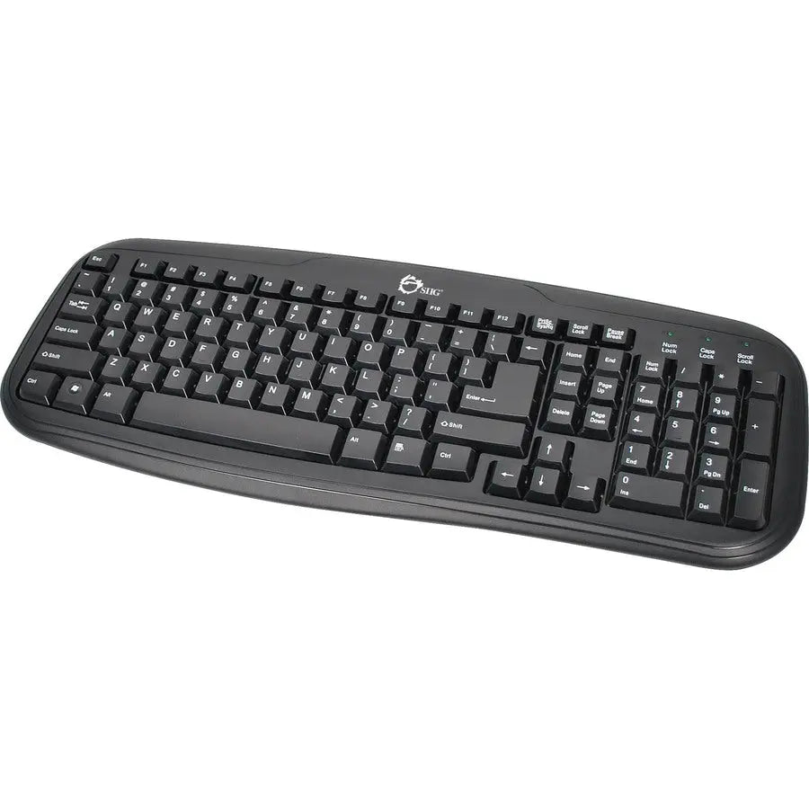 SIIG Inc JK-US0012-S1 USB Desktop Keyboard – Full-Size, Water-Resistant, Plug & Play PC Keyboard