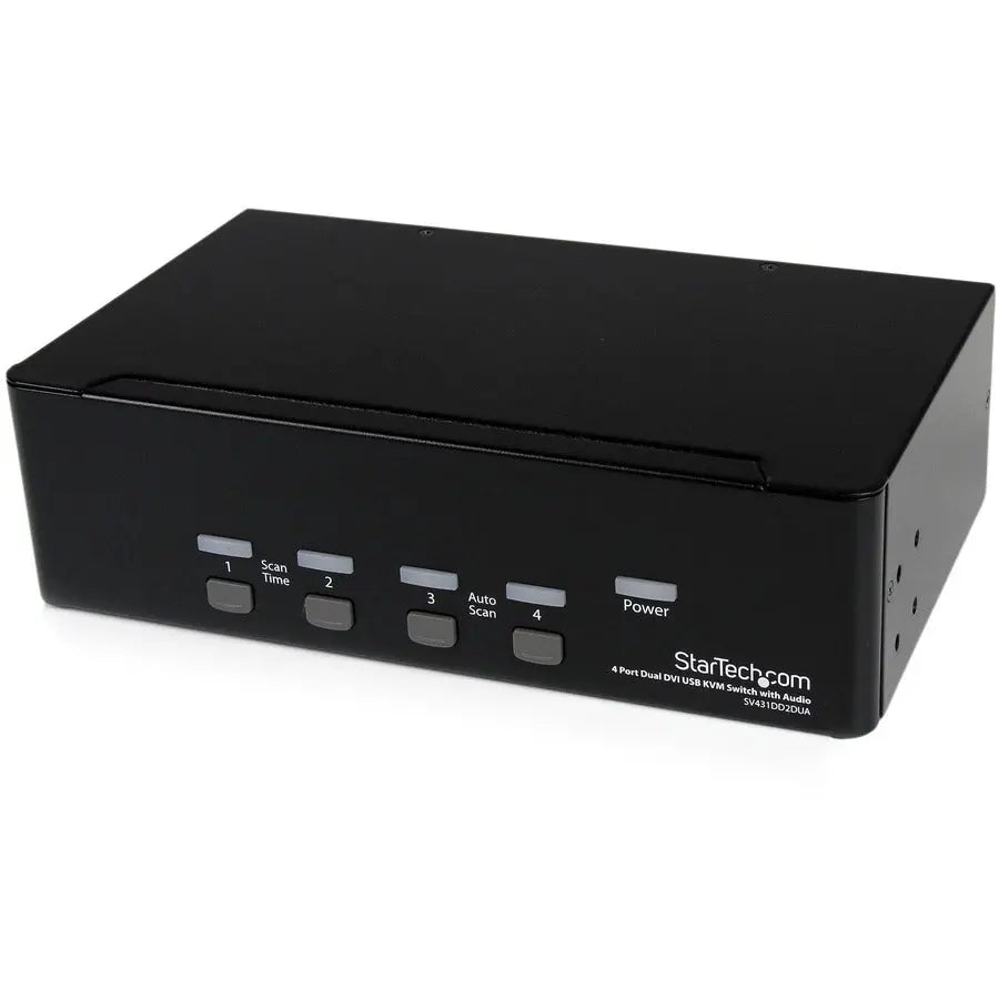 StarTech.com SV431DD2DUA 4-Port Dual DVI USB KVM Switch with Audio and USB 2.0 Hub