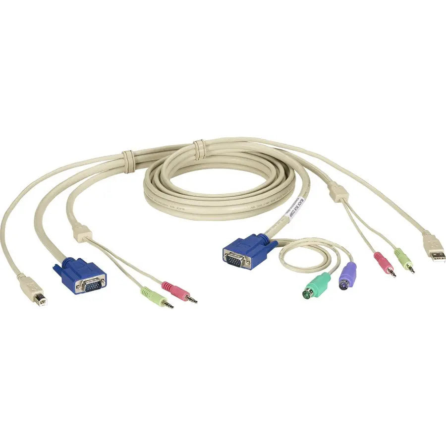 Black Box EHN7002021-0006 KVM Cable for DT Pro II Switch - Supports VGA, PS/2, USB & Audio