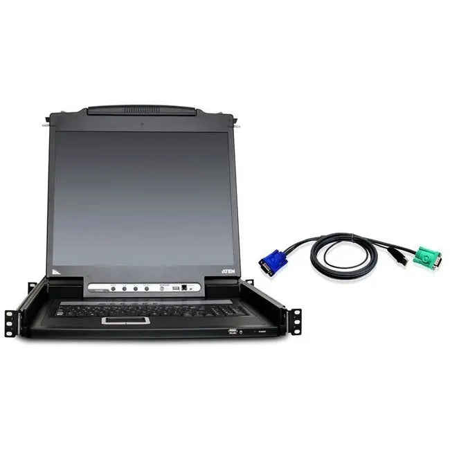 Aten CL5708MUKIT 17-Inch LCD Rackmount KVM Switch with Touchscreen and Daisy-Chain Support
