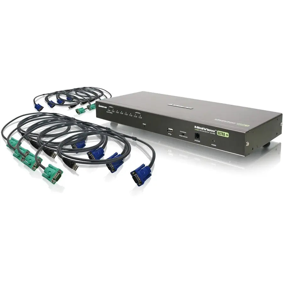 IOGEAR GCS1808KITU Combo KVM Switch - 8 Port Rack-Mountable VGA, USB, PS/2 Switchbox with Cascading Capability