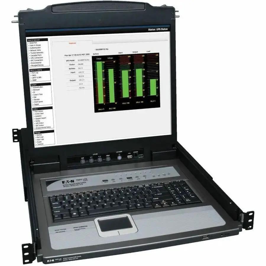 Eaton Corporation Tripp Lite NetDirector B020-U08-19-K 8-Port Rack-Mount KVM Console with 19-Inch LCD and Combo Cables by Eaton Corporation