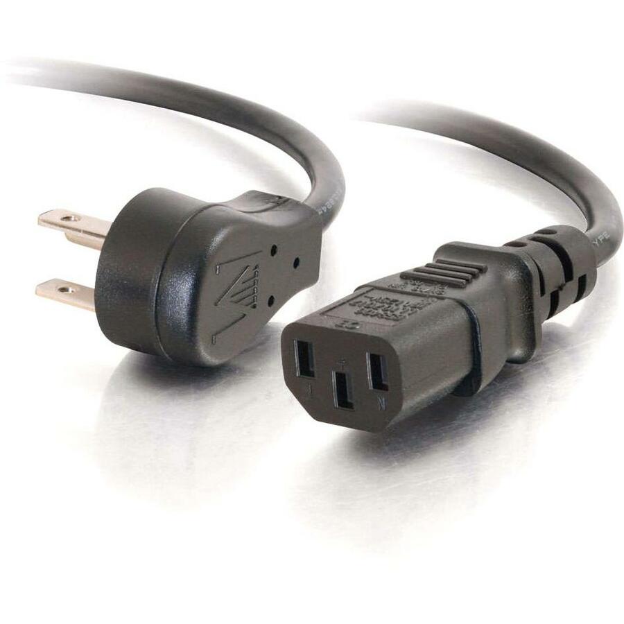 C2G 27901 3 ft 18 AWG Universal Flat Panel Power Cord, NEMA 5-15P to IEC C13